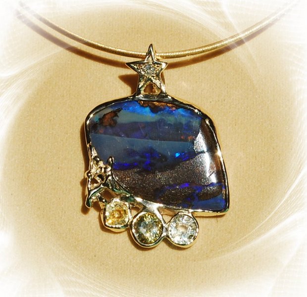 Advance Jeweller - Silent Night Yowah Opal Pendant